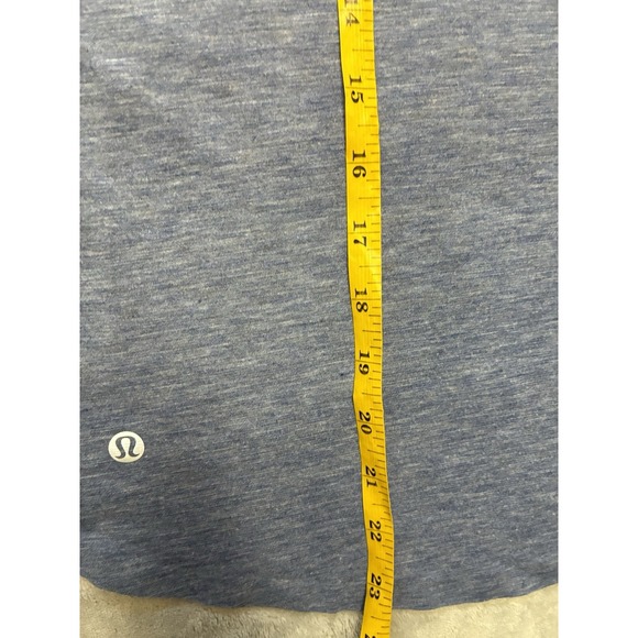 Lululemon Intended‎ Tank Top 8 Blue Heathered Dark Cobalt Loose Fit Crop - Picture 5 of 10
